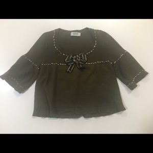 Lovely Moschino cropped sweater 100% virgin wool